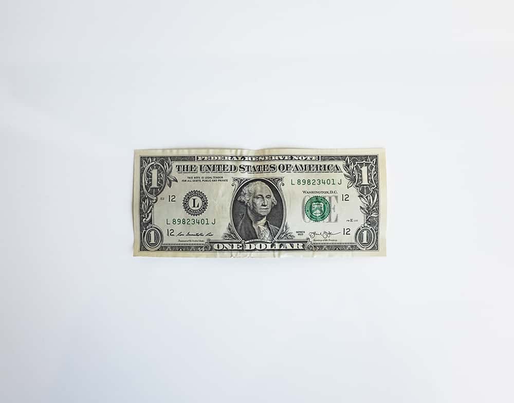 One dollar bill