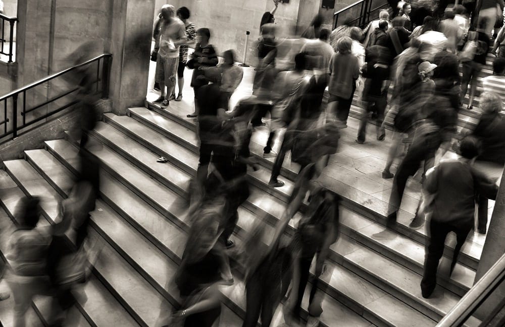 busy hallway