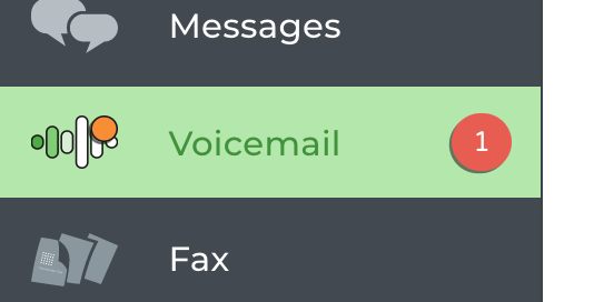 Number of unread voicemails