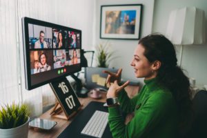 Online video chat with a customer